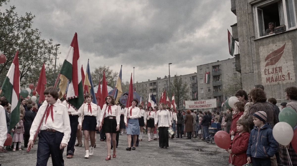 AI reconstruction of a communist-era May Day parade