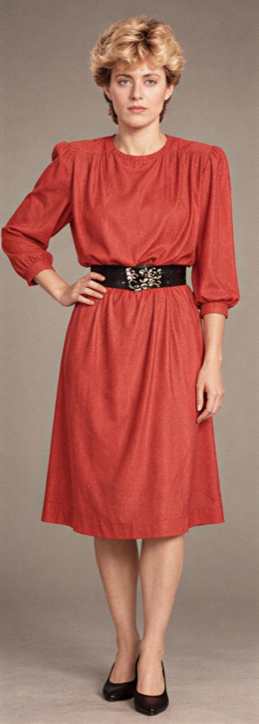 AI reconstruction of the mother in her red dress