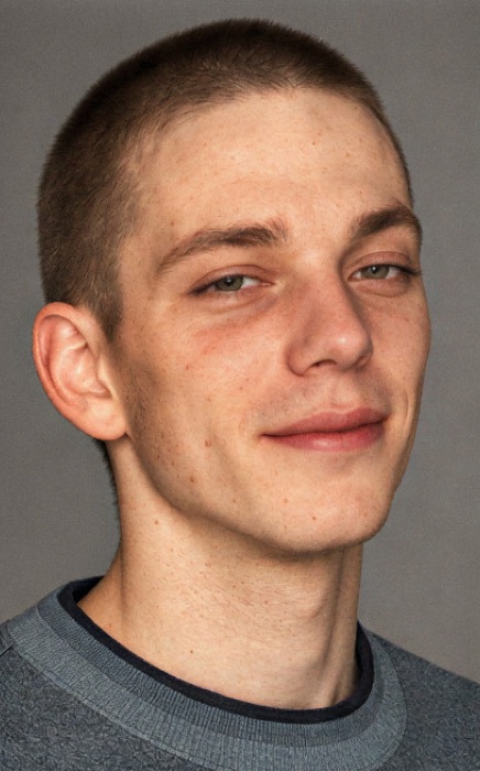 Gabriel's brother, buzz-cut
