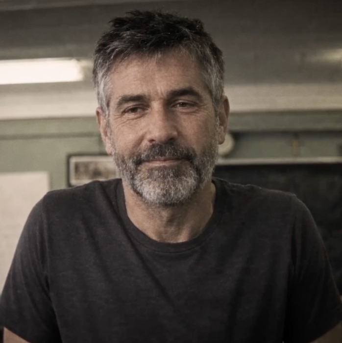 Gabriel's father, grey-bearded