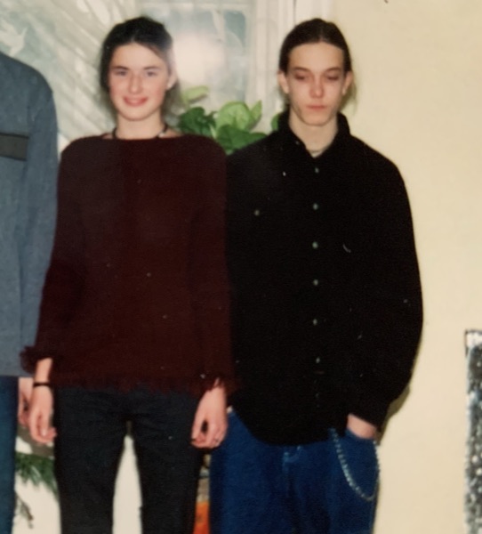 Gabriel with long hair during his drug years
